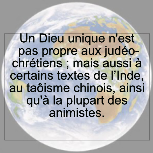 t - la foi pour les nuls Un Dieu unique